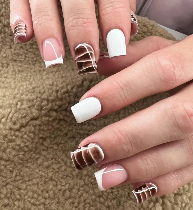 Another browny set
Never getting bored of this -simple, classy, timeless 🤎🤍
#nailsnailsnails #nailinstagram #nailsinspo #aesthetic #nailsart
